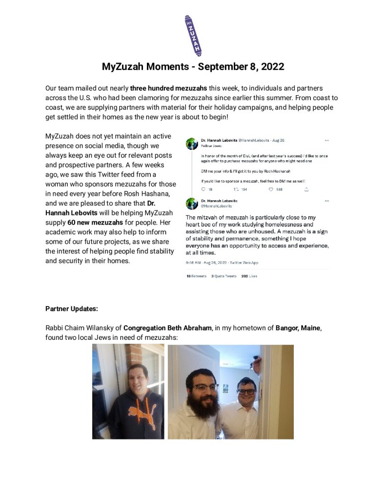 thumbnail of MyZuzah Moments – September 8, 2022